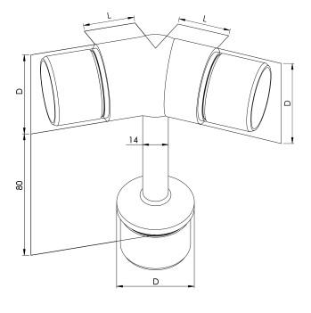 Stem Connector & Adjustable Elbow - Model 0135 CAD Drawing